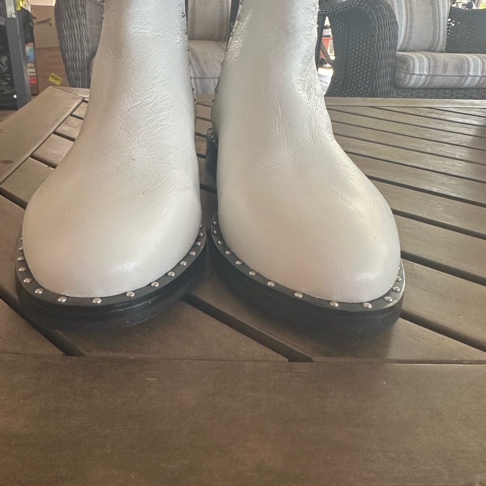 Rebecca Minkoff White and Black Ankle Boots - Picture 6 of 8